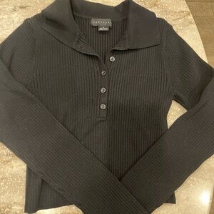 SANCTUARY, SMALL, RIBBED, CROPPED, LONG SLEEVED TEE, BRAND NEE, NEVER WORN